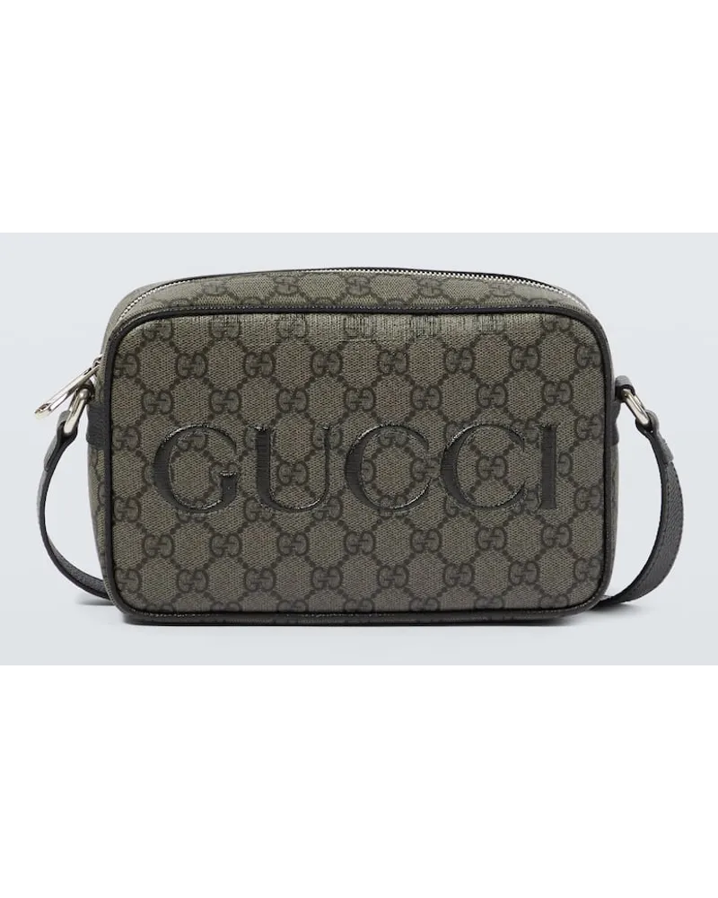 Gucci Messenger Bag  Mini aus Canvas Grau