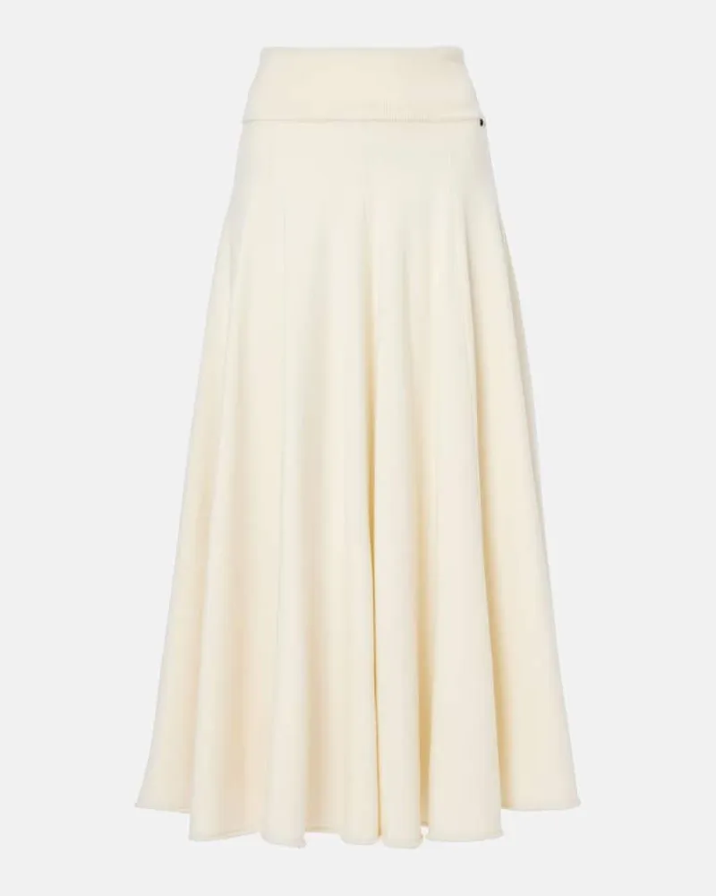 extreme cashmere Midirock Twirl aus einem Kaschmirgemisch Gelb