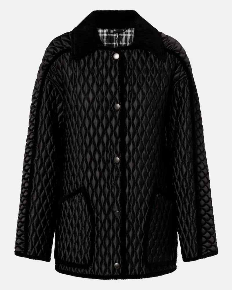 Burberry Steppjacke mit Cord Schwarz