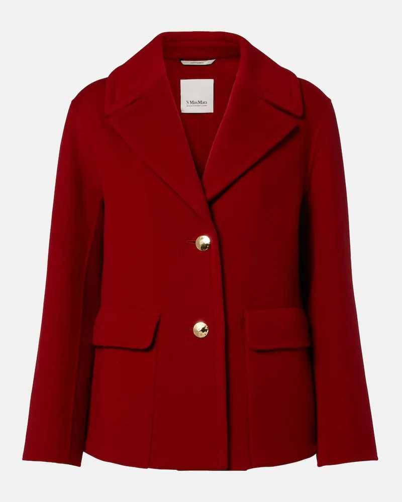 Max Mara Jacke aus Schurwolle Rot