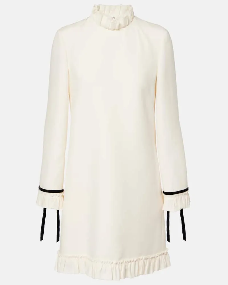Valentino Garavani Minikleid aus Crepe Couture Weiß