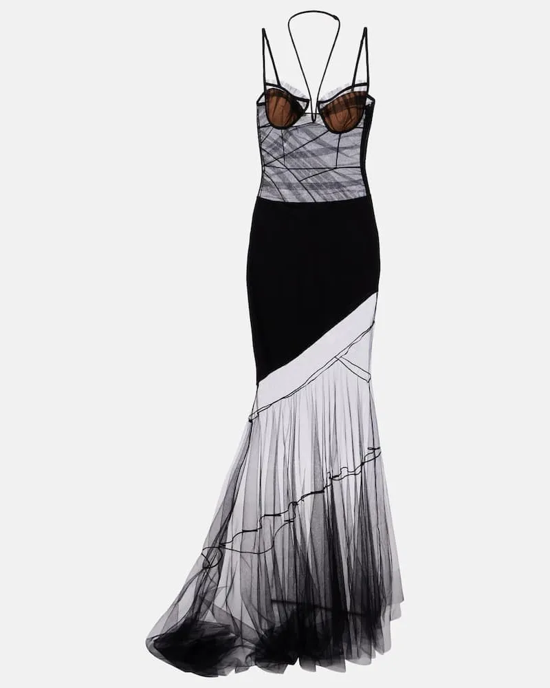 Nensi Dojaka Maxikleid Schwarz