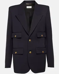 Saint Laurent Blazer aus Wolle Blau