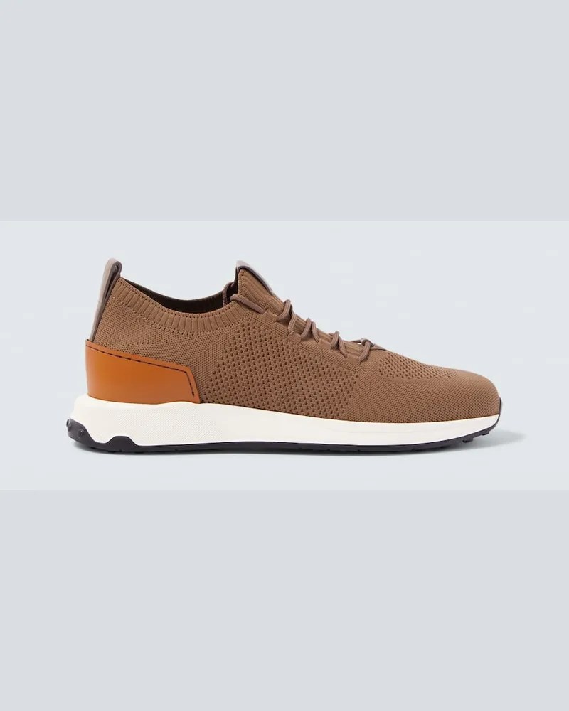TOD'S Sneakers mit Leder Braun