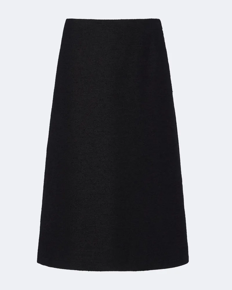 Fendi Bouclé-Midirock aus einem Wollgemisch Schwarz