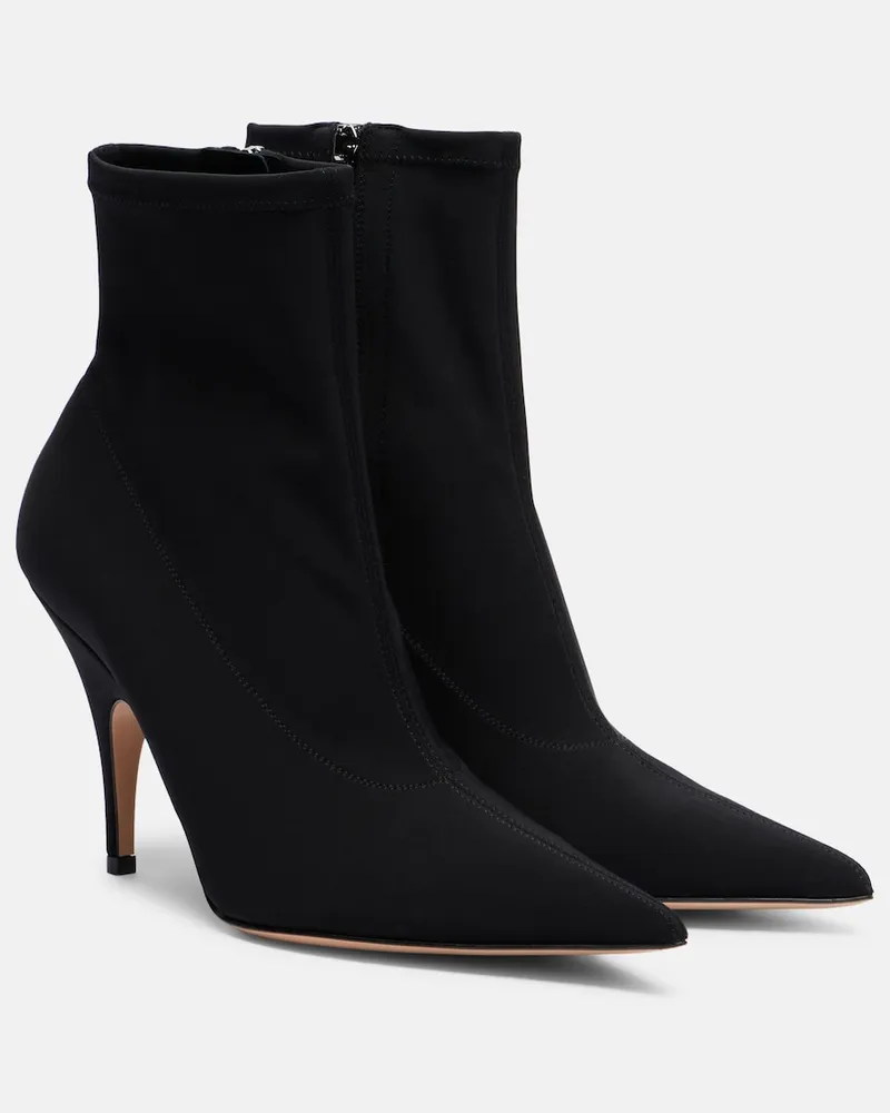 Gianvito Rossi Ankle Boots Tokyo aus Canvas Schwarz