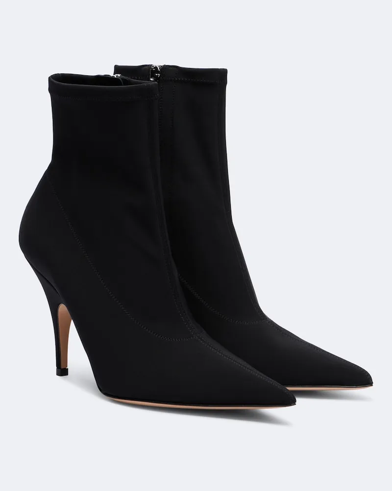 Gianvito Rossi Ankle Boots Tokyo aus Canvas Schwarz