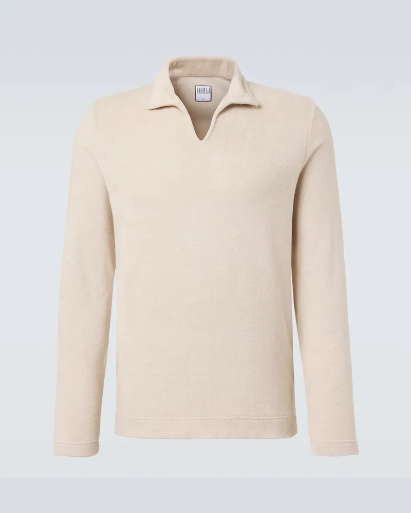 Fedeli Polohemd aus Frottee Beige