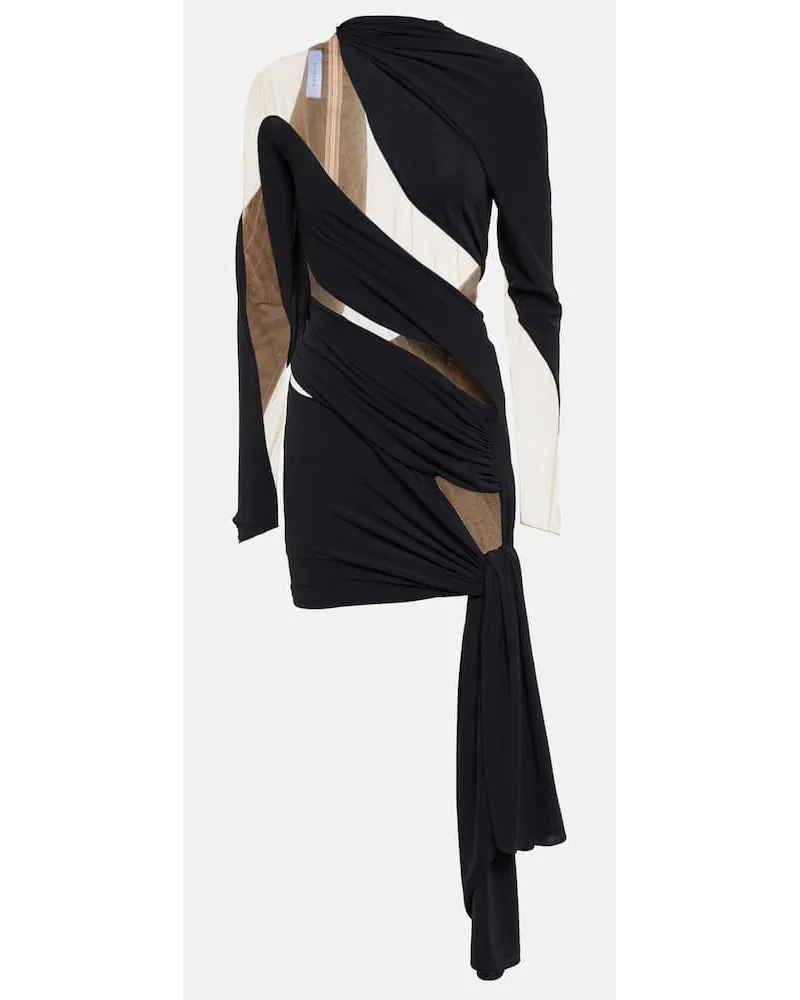 Thierry Mugler Minikleid mit Tuell Schwarz