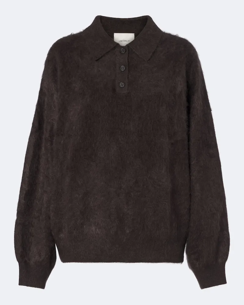Lisa Yang Polopullover Valdis aus Kaschmir Braun