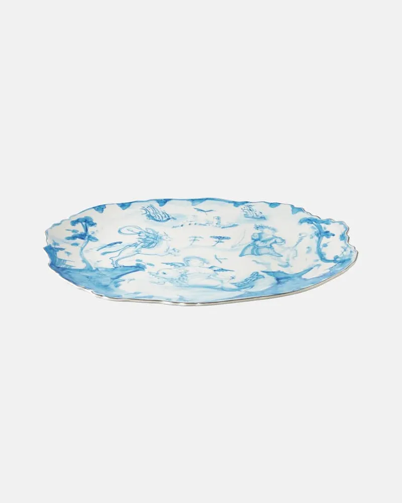Seletti X Diesel Living Servierplatte Classics on Acid Blau