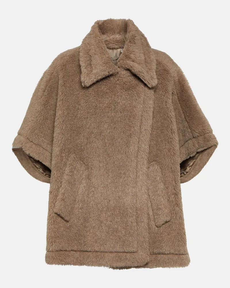 Max Mara Jacke Tebe aus Teddyfleece Beige