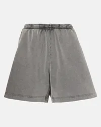 Acne Studios Mid-Rise Shorts aus Baumwolle Schwarz