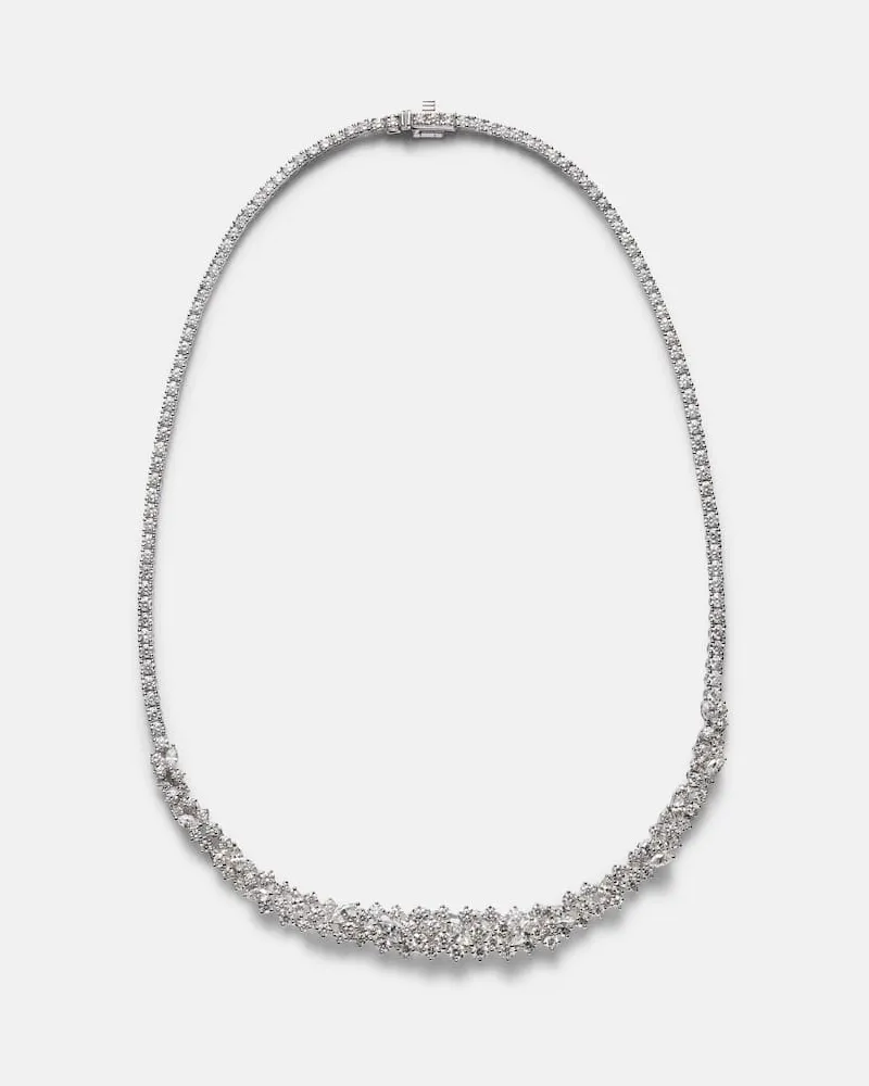 YEPREM Choker Y-Couture aus 18kt Weißgold mit Diamanten Silber
