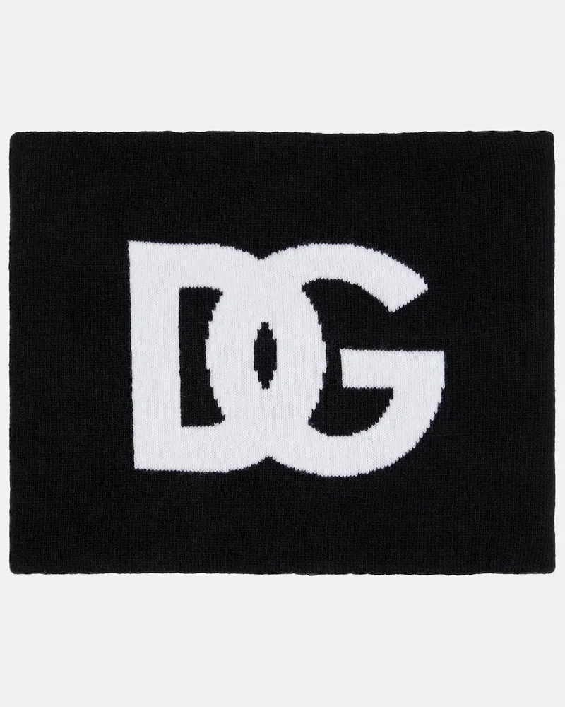 Dolce & Gabbana Schal aus einem Wollgemisch Schwarz