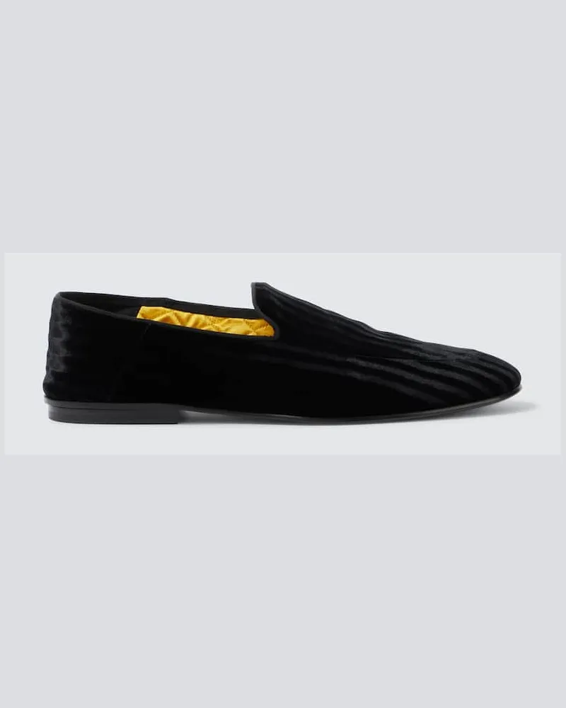 Tom Ford Slip-Ons Steven aus Samt Schwarz