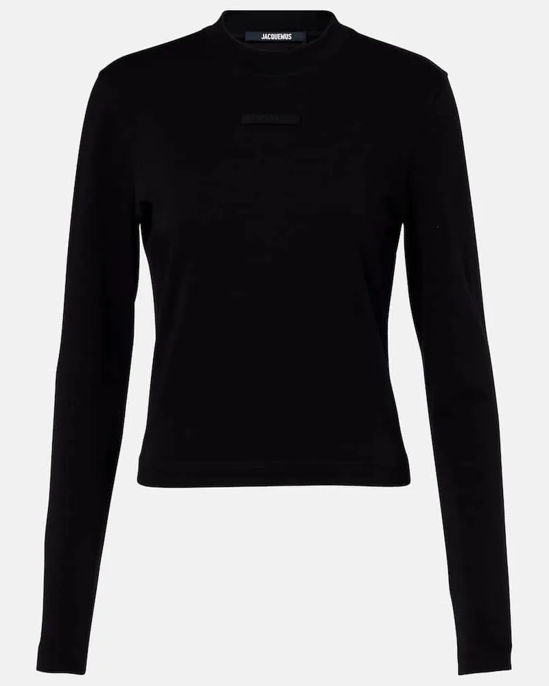 Jacquemus Longsleeve aus Jersey Schwarz