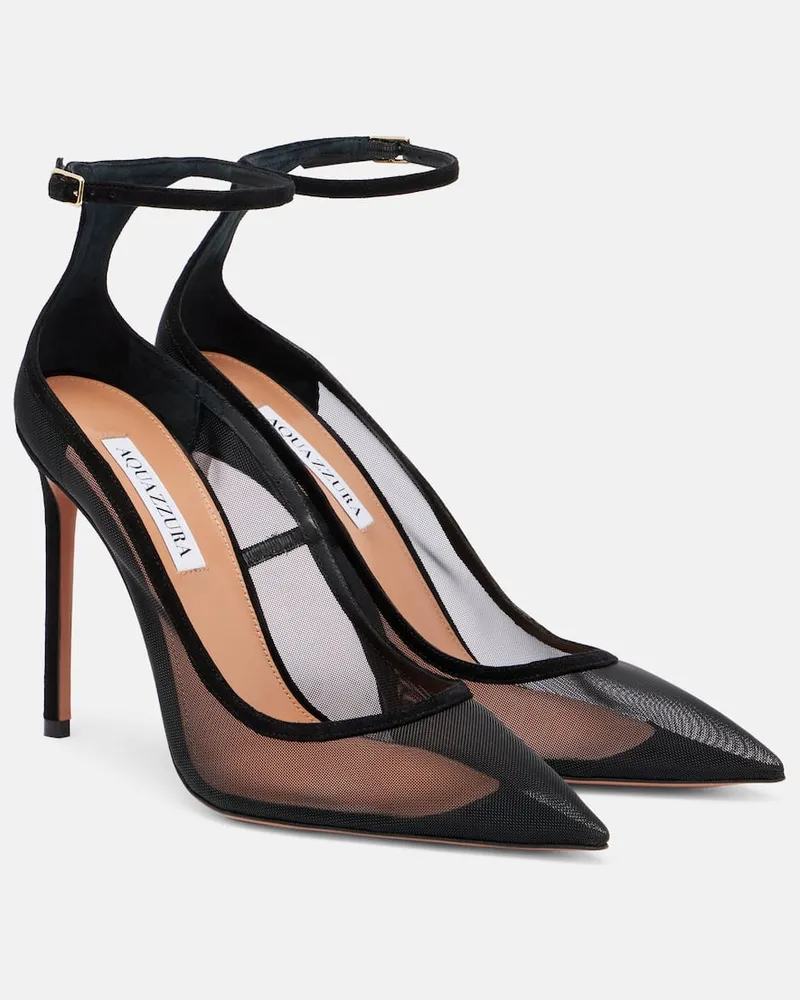 Aquazzura Pumps Love Affair 105 aus Mesh Schwarz