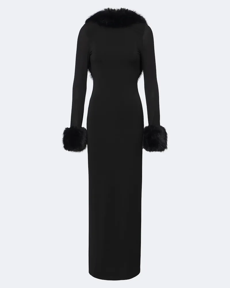 Nina Ricci Robe aus Jersey Schwarz