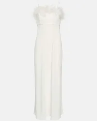 RIXO Maxikleid Selene mit Federn Weiss