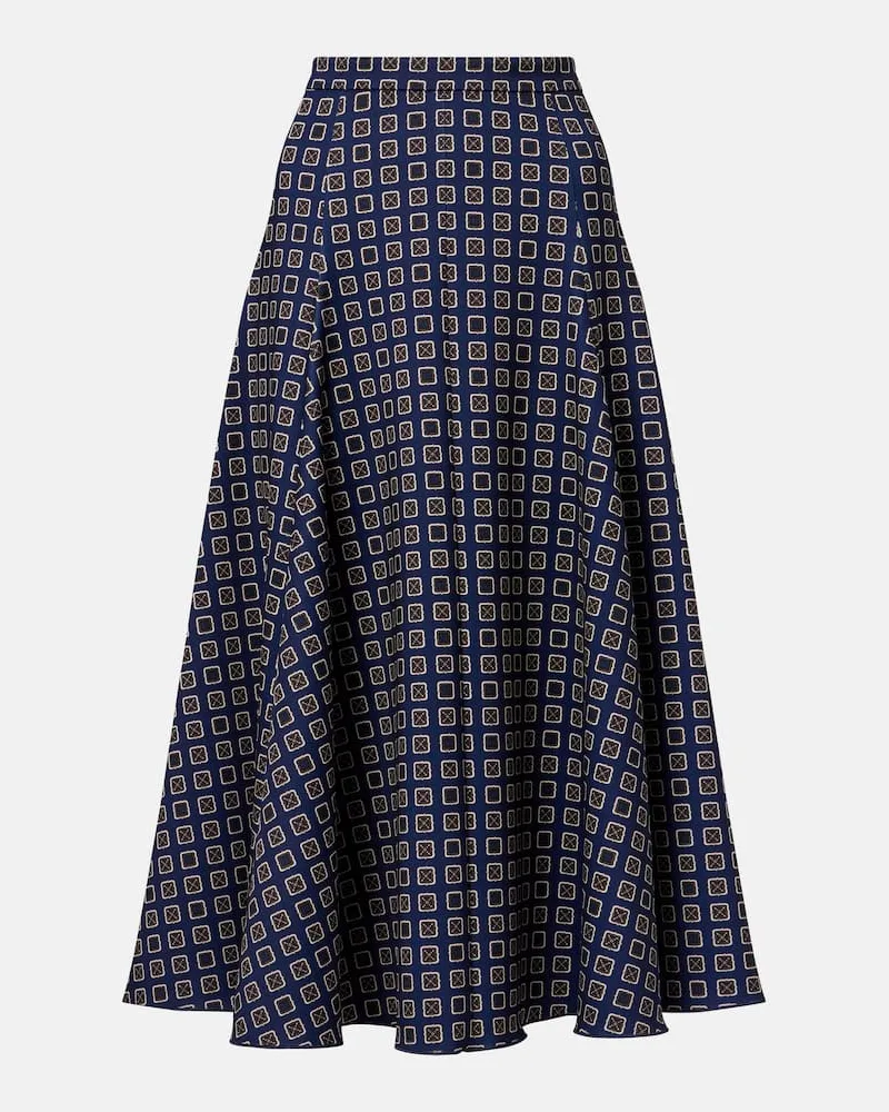 Max Mara Midirock Benda aus Jersey Blau