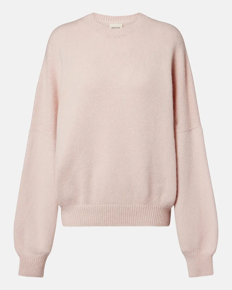 KHAITE Oversize-Pullover Margaux aus Kaschmir Rosa