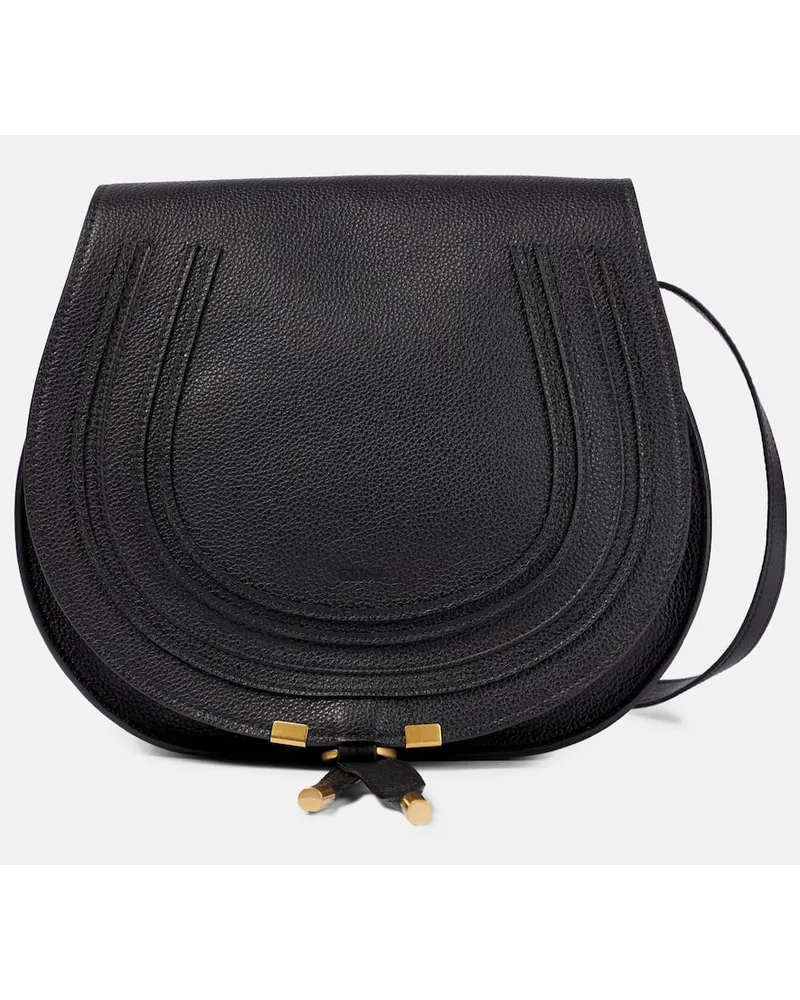 Chloé Chloe Schultertasche Marcie Medium aus Leder Schwarz