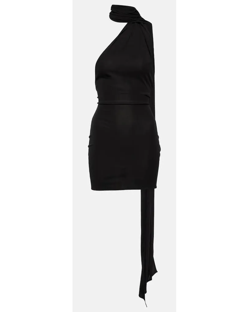 Alex Perry Minikleid aus Jersey Schwarz