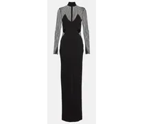 Robe aus Jersey und Mesh