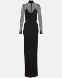 Tom Ford Robe aus Jersey und Mesh Schwarz