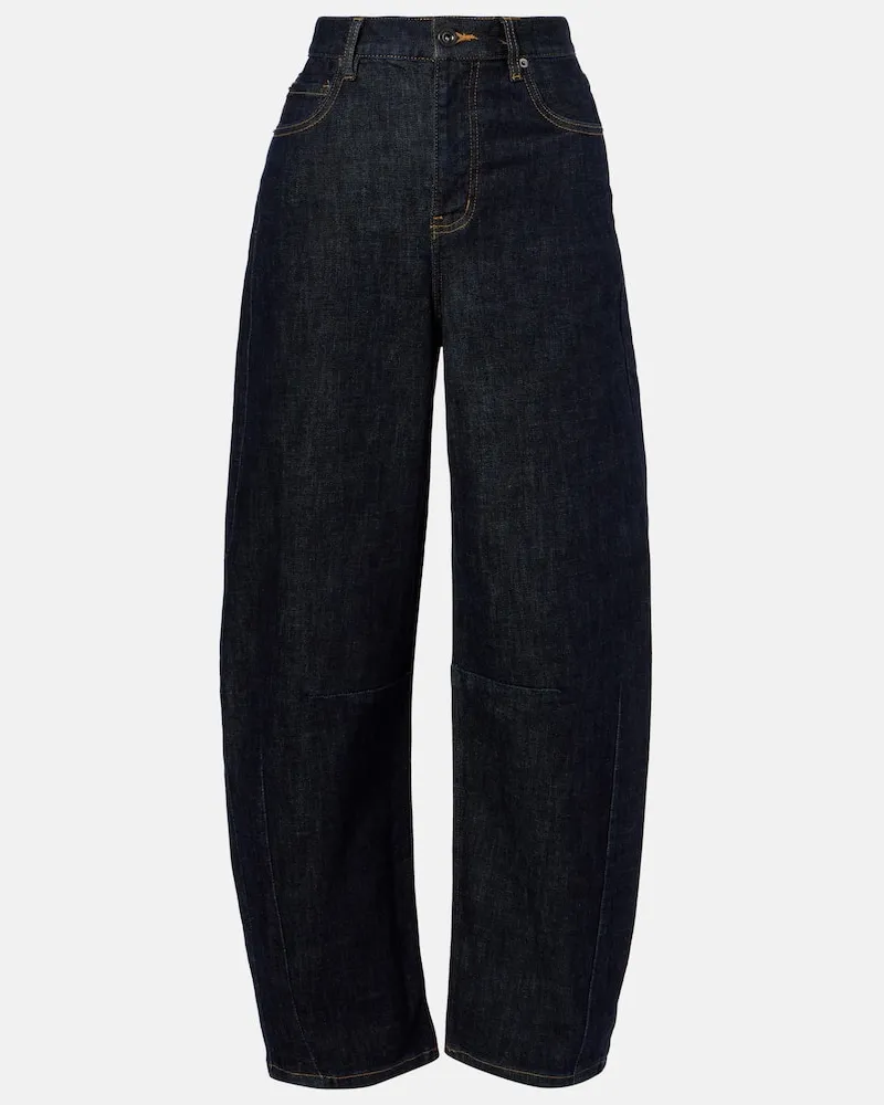 Self-Portrait High-Rise Jeans Blau