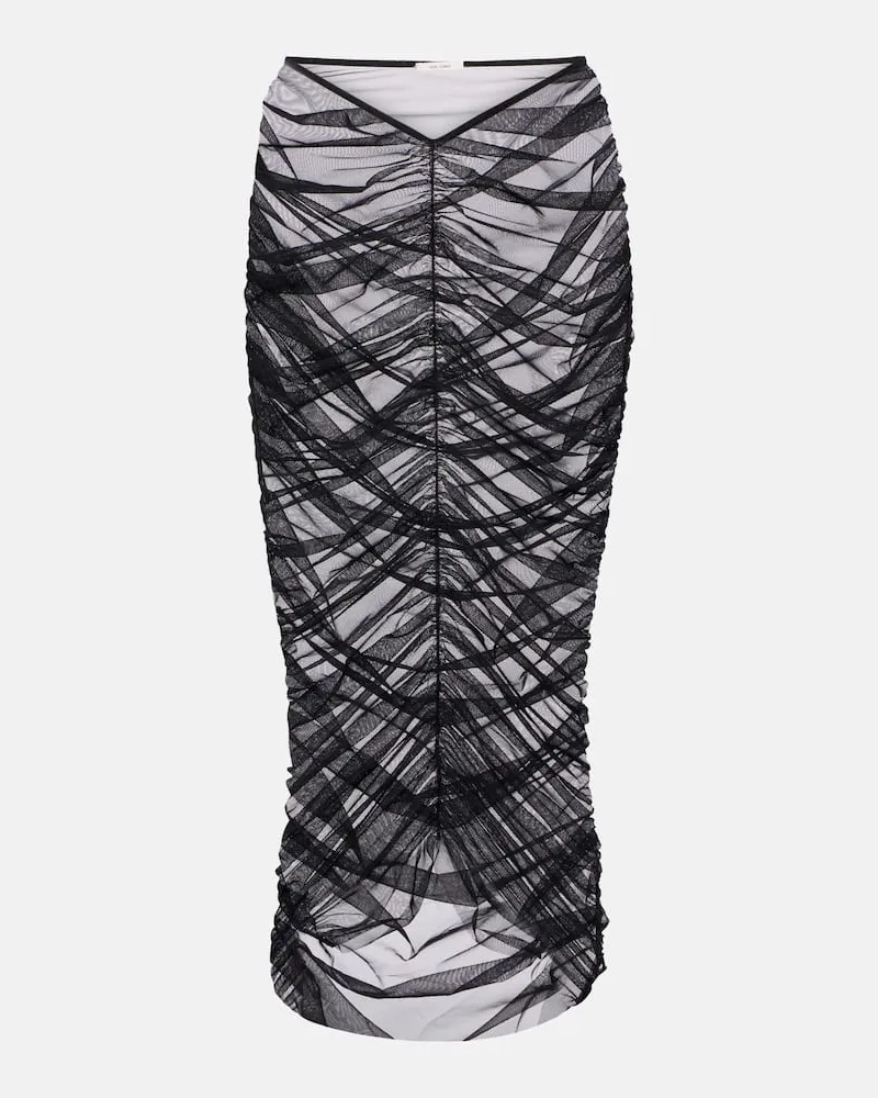 Nensi Dojaka Midirock aus Mesh Schwarz