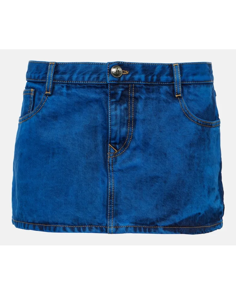 Vivienne Westwood Low-Rise-Jeansrock Blau