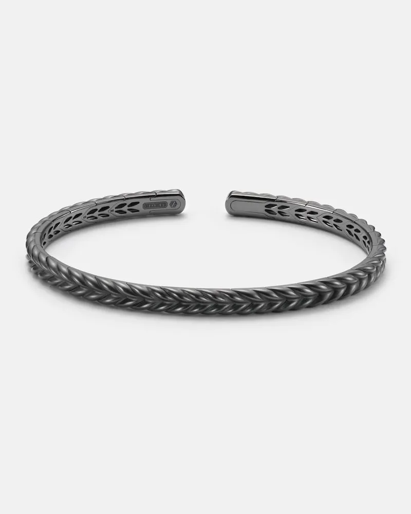 David Yurman Armreif Chevron aus Titan Schwarz