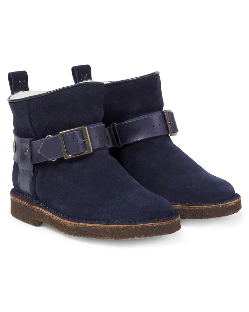 Pepe Jeans PèPè Stiefel aus Veloursleder Blau