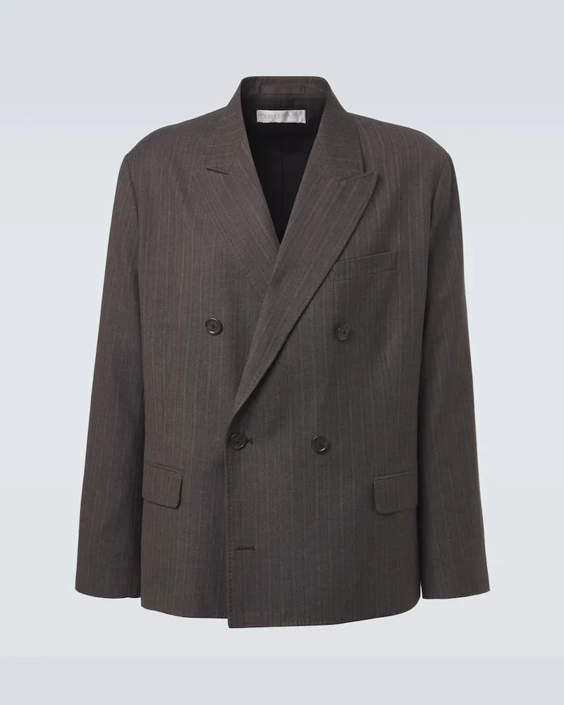Our Legacy Blazer Halt aus Wolle und Baumwolle Grau