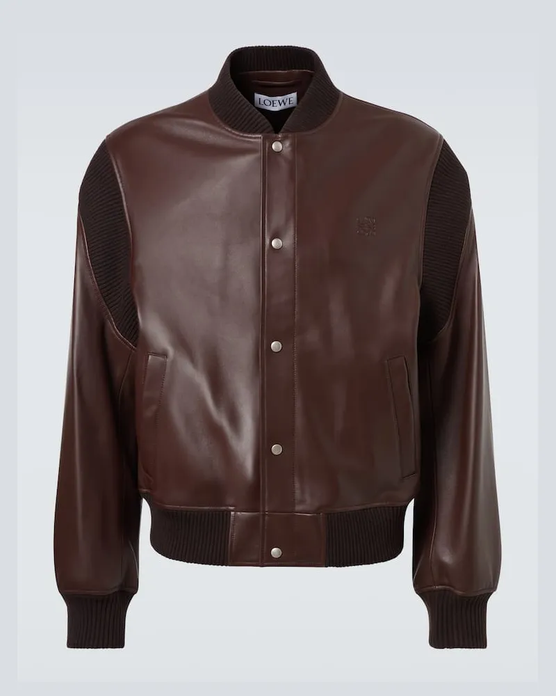Loewe Bomberjacke Anagram aus Leder Braun