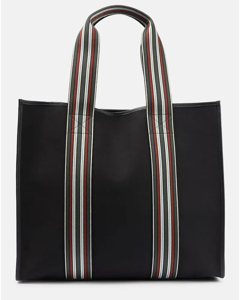 Loro Piana Tote The Suitcase Stripe aus Canvas Multicolor