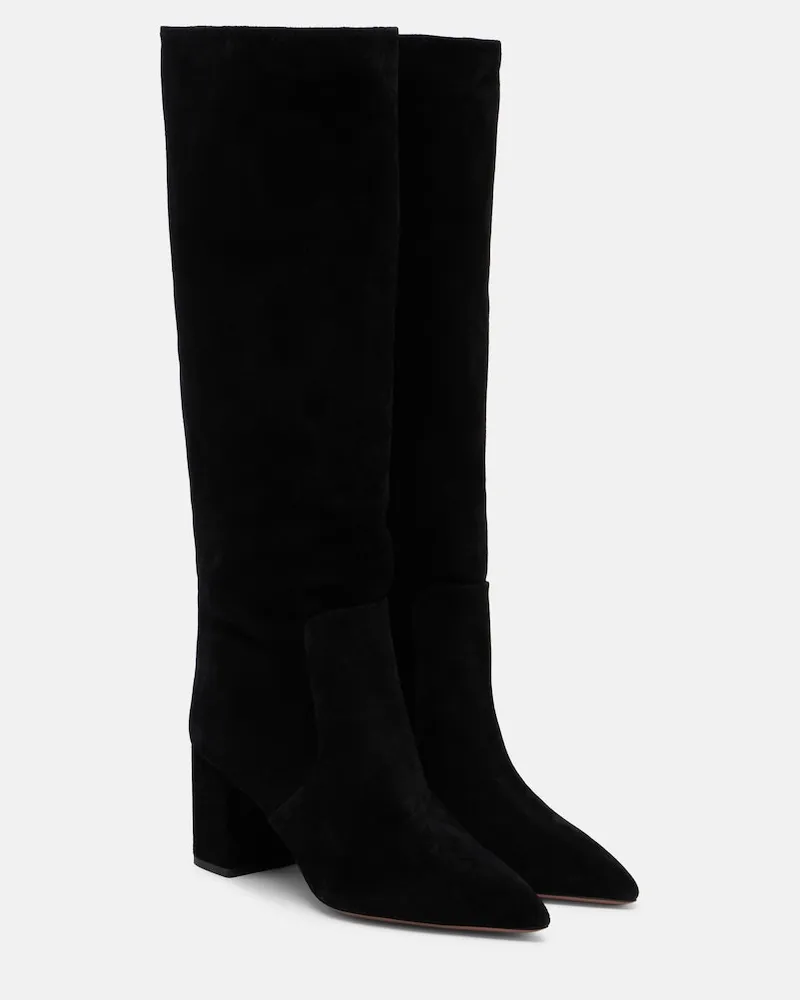 Paris Texas Stiefel Anja aus Veloursleder Schwarz