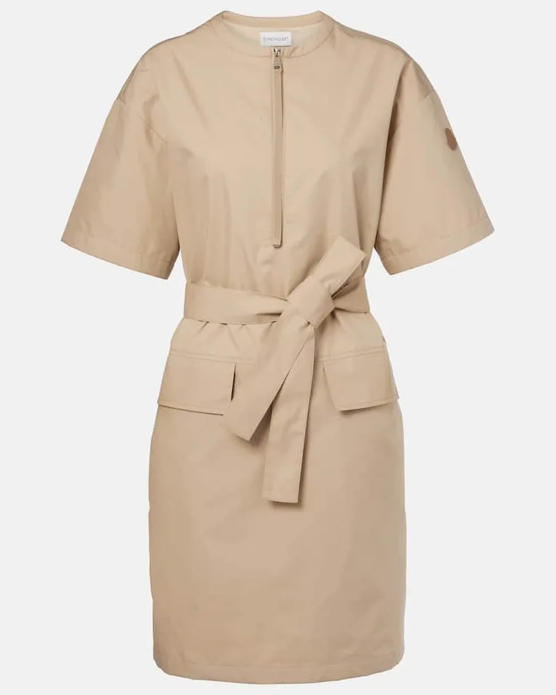 Moncler Minikleid aus einem Baumwollgemisch Braun
