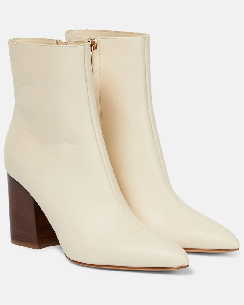 Gabriela Hearst Ankle Boots Rio aus Leder Weiß