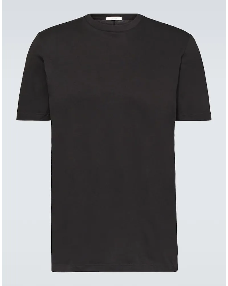 The Row T-Shirt Luke aus Baumwoll-Jersey Schwarz