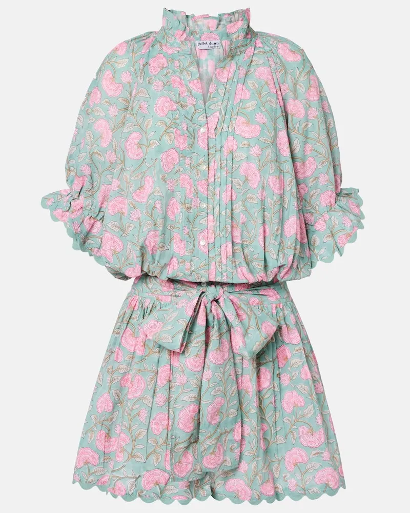 Juliet Dunn Bedrucktes Minikleid aus Baumwolle Multicolor