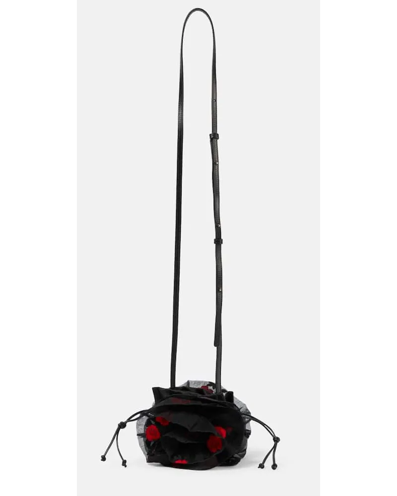Magda Butrym Bucket Bag aus Satin Schwarz
