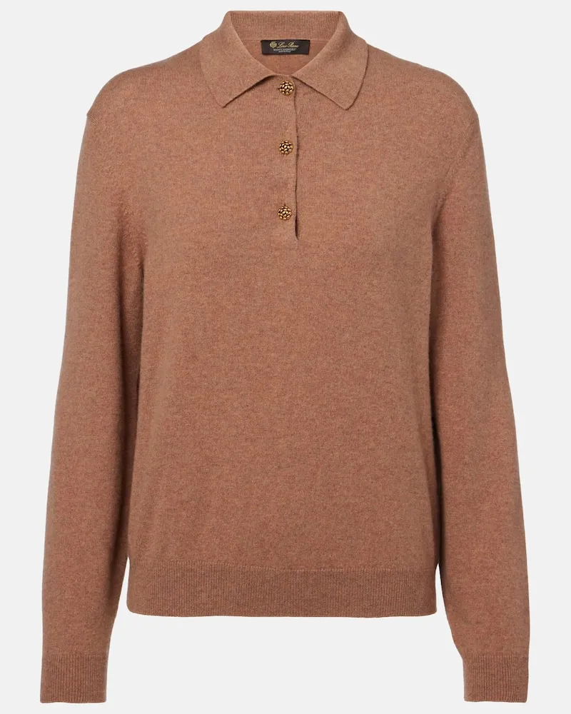 Loro Piana Polopullover aus Kaschmir Braun
