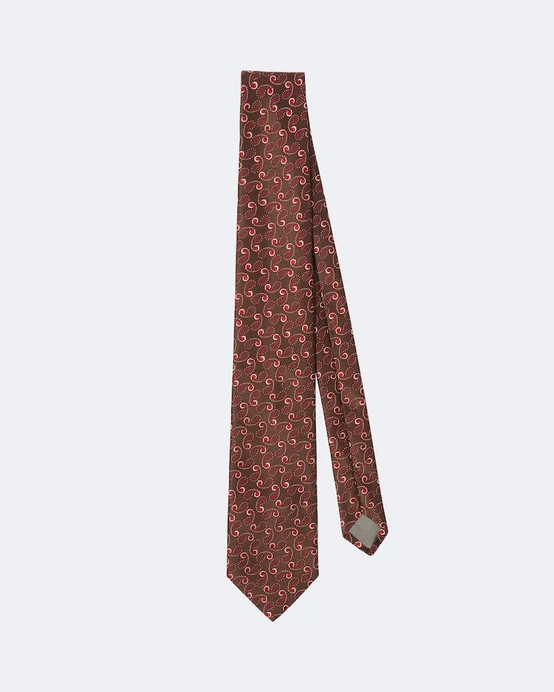 Charvet Krawatte aus Seiden-Jacquard Burgunderrot
