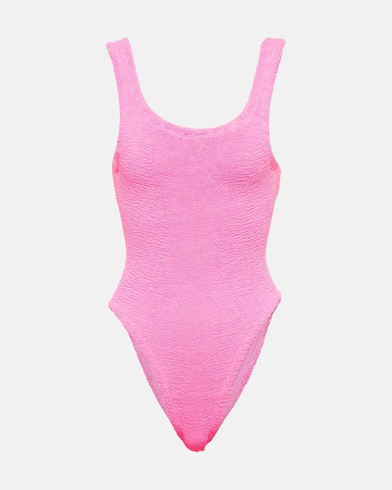 Hunza G Badeanzug Square Neck Rosa