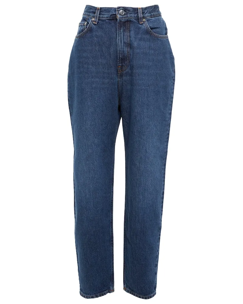Totême High-Rise Tapered Jeans Blau
