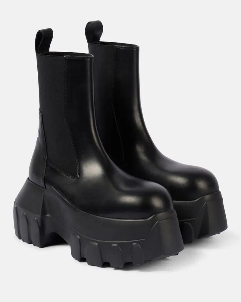 Rick Owens Chelsea Boots Mega Bumper Beatle aus Leder Schwarz