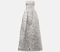 Bustier-Robe aus Jacquard